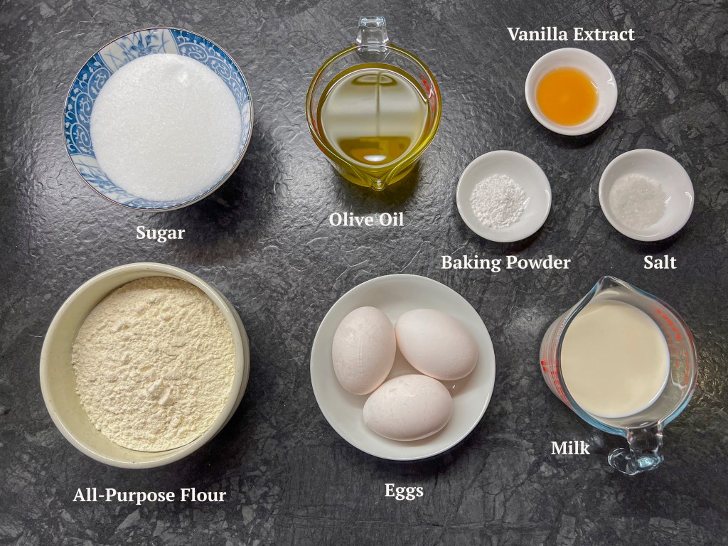 Ingredients for Olive Oil Cake