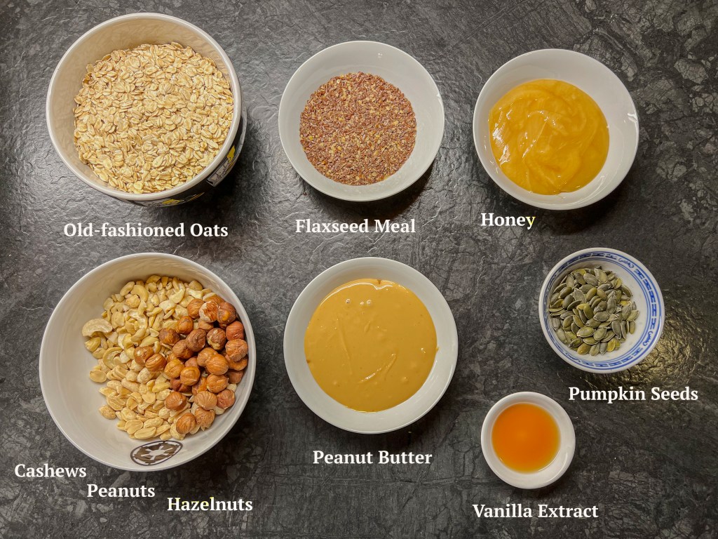 Ingredients for Peanut Butter Granola